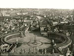 Utsikt fra kuppelen til St Peters, Roma, Italia, 1895. av W and S Ltd