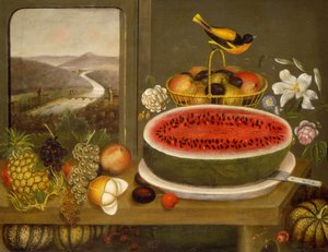Fruit and Baltimore Oriole, 1858. av Wagguno