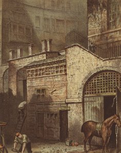Bygninger og trapper, nederst i Salisbury Street, Adelphi, Strand (chromolitho) av Waldo Sargeant