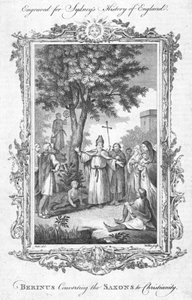 Berinus konverterer sakserne til kristendommen., c1774