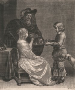 Lady, Cavalier og en Page av Wallerant Vaillant