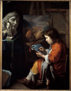 Den unge tegneren maleri av Walelrant Vaillant (1623-1677)