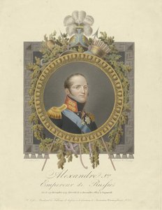 Portrett av keiser Alexander I 1777-1825, 1825 av Walraad Nieuwhoff