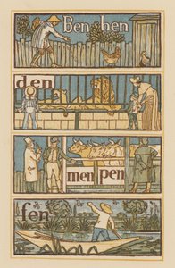 Side fra The Golden Primer (farge litho) av Walter (after) Crane