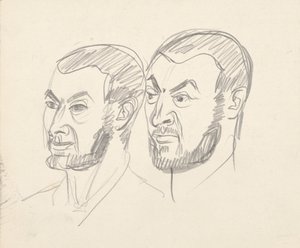 To portrettstudier av Walter Barwig