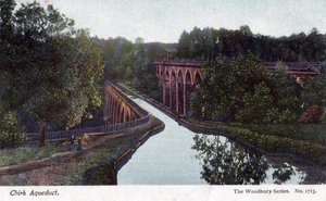 Chirk Aqueduct, Chirk, Wrexham, Wales, 1905. av Walter Bentley Woodbury