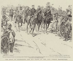 Hertugen av Connaught og hans stab ved New Forest Maneuvers av Walter Charles Horsley
