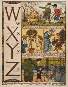 Alfabet (farge litho) av Walter Crane