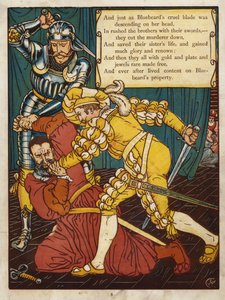 Blåskjegg (farge litho) av Walter Crane