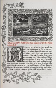 Kapittel XIV. Hallblithe har igjen tale med kongen. Figur av en mann som sover under et tre. av Walter Crane