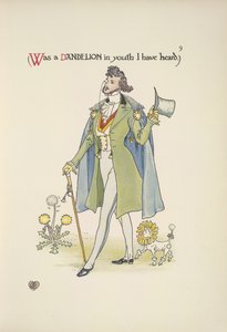 Løvetann. En godt kledd ung mann av Walter Crane