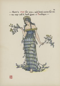 Blomster fra Shakespeares Garden av Walter Crane