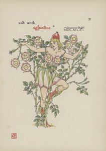 Blomster fra Shakespeares Garden av Walter Crane