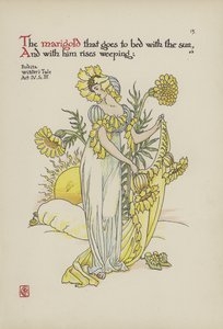Blomster fra Shakespeares Garden av Walter Crane