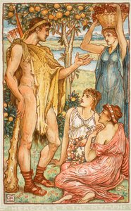 Hercules and the nymphs, illustrasjon fra 