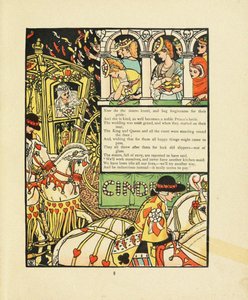 Illustrasjon for Fairy Tale Askepott av Walter Crane