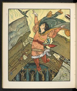 Illustrasjon til historien, prinsesse Belle étoile. av Walter Crane