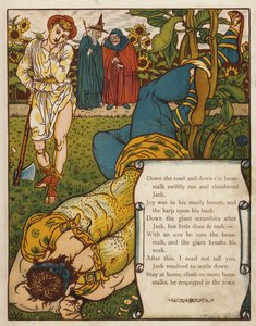Jack og bønnestilken (farge litho) av Walter Crane