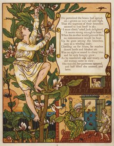 Jack og bønnestilken (farge litho) av Walter Crane