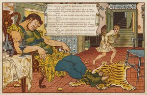Jack og bønnestilken (farge litho) av Walter Crane