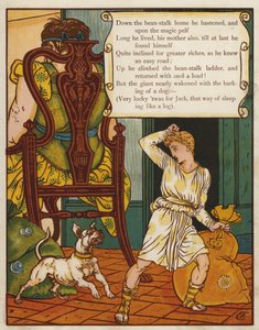Jack og bønnestilken (farge litho) av Walter Crane