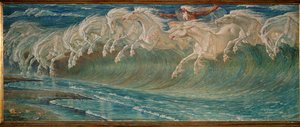 Neptuns hester (olje på lerret) av Walter Crane