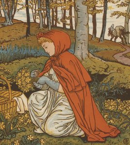 Rødhette (farge litho) av Walter Crane