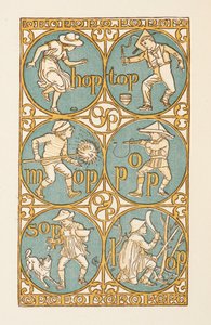 Rimende ord som slutter på bokstaven P. The Golden primer. av Walter Crane