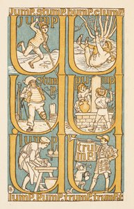 Rimeord som slutter på bokstaven P. For å illustrere bruken av bokstaven U. The Golden primer. av Walter Crane