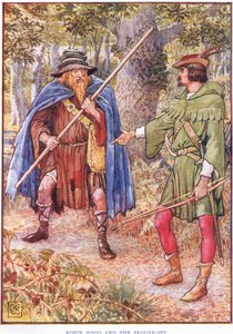 Robin Hood og tiggeren, ca. 1920 av Walter Crane