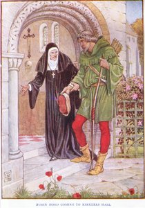 Robin Hood kommer til Kirkley Hall, ca. 1920 av Walter Crane