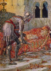 Sir Lancelot i Chapel Perilous, 1911. av Walter Crane