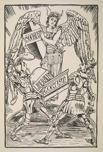 Sosialisme, liberalisme og toryisme, fra Cartoons for the Cause av Walter Crane