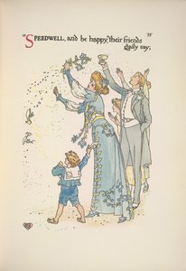 Speedwell. Bryllupsgjestene kaster konfetti av Walter Crane