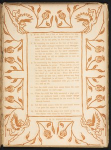 Tekst med en blomsterbestilling. Den gylne grunningen. av Walter Crane