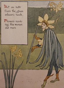 The Jonquil, fra "A Floral Fantasy in an Old English Garden" av Walter Crane