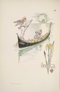 Bryllupsreisen. Paret i en gondol av Walter Crane