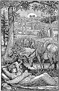 Travels with a donkey in the Cevennes (Travels with a donkey in the Cevennes) av Robert Louis Stevenson. av kvelden, L
