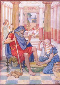 Ja, sannelig, du er Odyssevs, illustrasjon fra The Story of Greece, 1930-tallet av Walter Crane