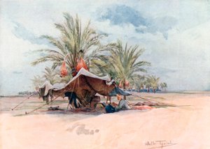 Et Bedawi-telt (fargelitografi) av Walter Frederick Roofe Tyndale
