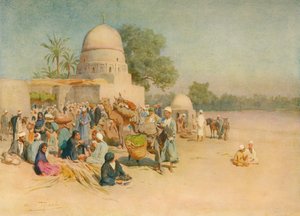 A Market on the Edge of the Desert, c1905, 1912 av Walter Frederick Roofe Tyndale