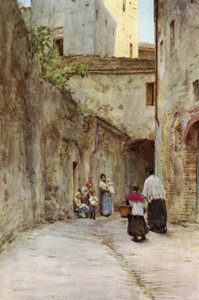 Velsignelse av husene, italienske rivieraen (farge litho) av Walter Frederick Roofe Tyndale