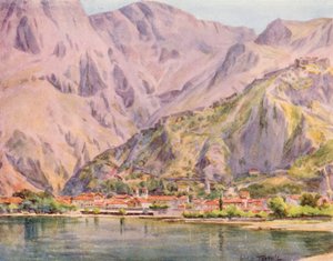 Kotor (fargelitografi) av Walter Frederick Roofe Tyndale