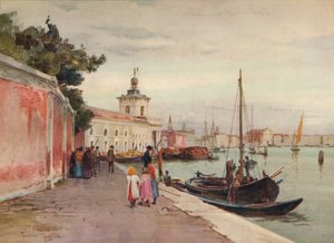 La Dogana, Venezia, ca 1900 1913 av Walter Frederick Roofe Tyndale