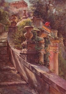 Scallea Delle Sfinge, Villa DEste, c1900 1913 av Walter Frederick Roofe Tyndale