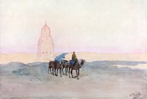 Nær kalifenes graver, Kairo (fargelitografi) av Walter Frederick Roofe Tyndale