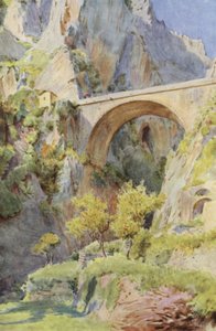 Pont St Louis (farge litho) av Walter Frederick Roofe Tyndale