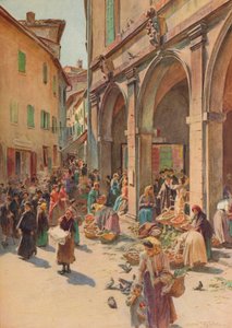 Markedet i Montepulciano, ca 1900 1913 av Walter Frederick Roofe Tyndale