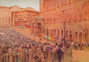 The Palio of Siena, c1900 1913 av Walter Frederick Roofe Tyndale