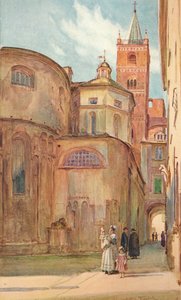 Den romanske kirken i Albenga, c1910, 1912 av Walter Frederick Roofe Tyndale